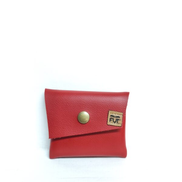 porte-monnaie / porte-carte rouge simili cuir