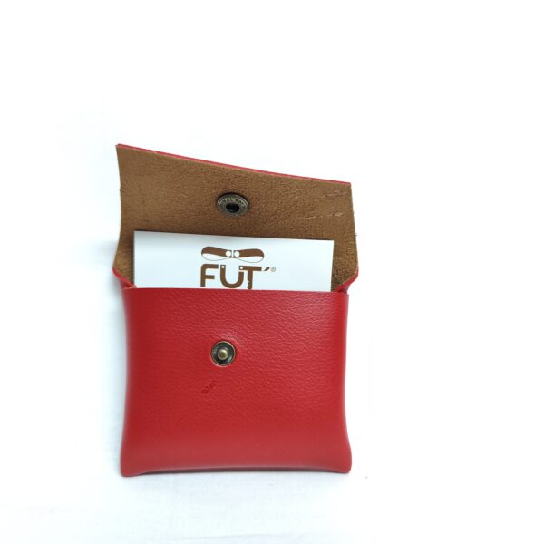porte-monnaie / porte-carte rouge simili cuir