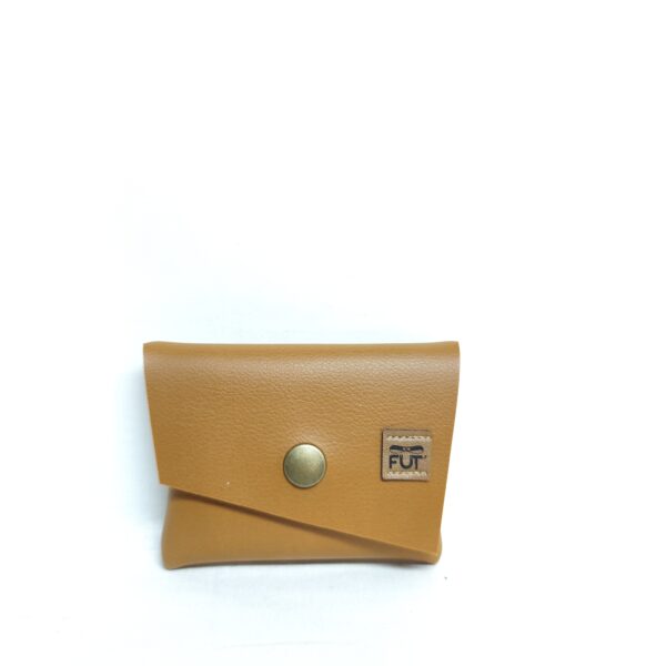 porte-monnaie / porte-carte simili cuir ocre