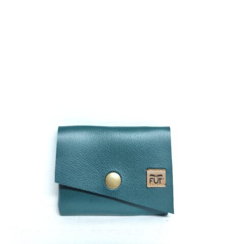 porte-monnaie / porte-carte simili cuir vert