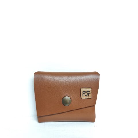 porte-monnaie / porte-carte simili cuir marron