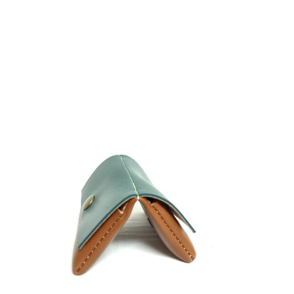 Double porte-monnaie – Camel / Vert – Image 2