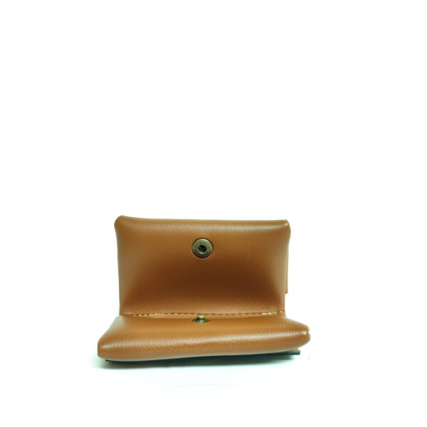 Double porte-monnaie – Camel / Vert – Image 4