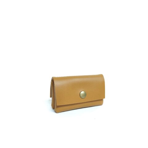 DOUble porte-monnaie simili cuir ocre