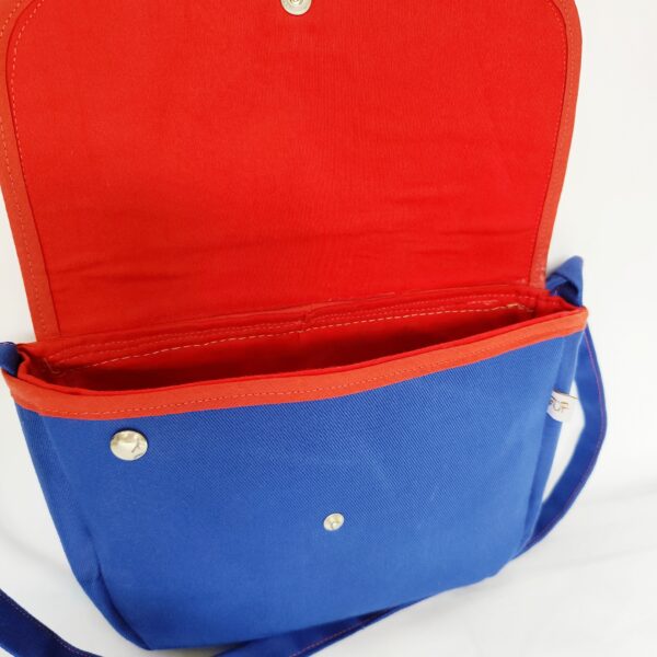 Sac Besace Bleu / Rouge – Image 3