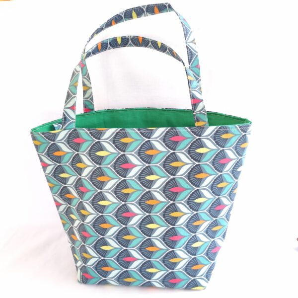 Sac Cabas Plage Toile Enduite doublure tissu Vert