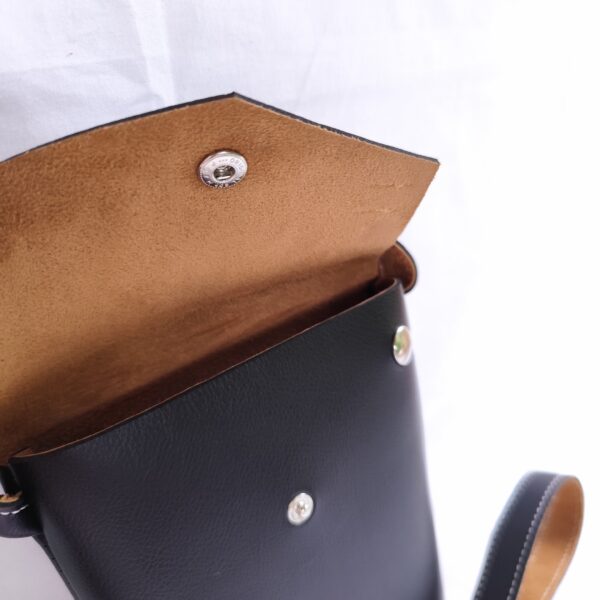 petit sac en simili cuir noir bandoulière