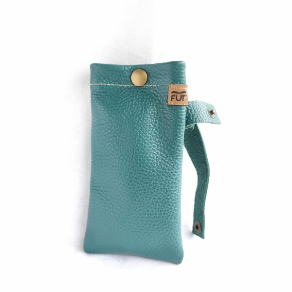 Etui à lunettes avec lanière Cuir - Vert