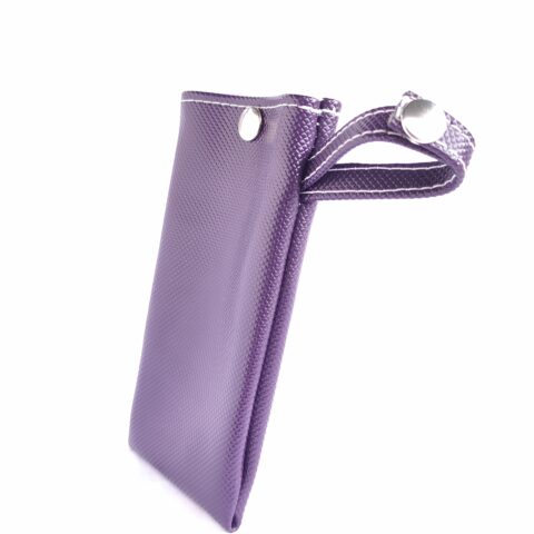 Etui à lunettes avec lanière simili cuir Violet
