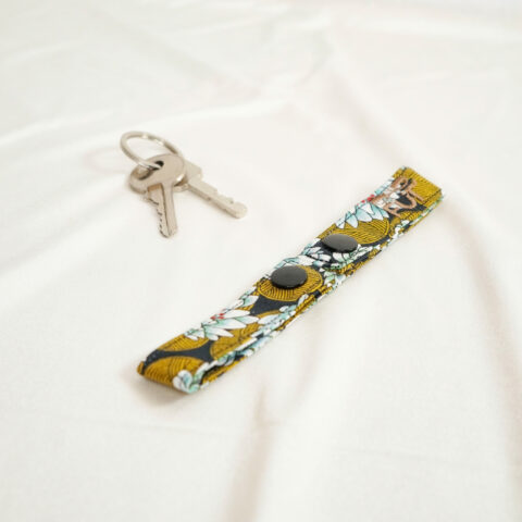 Attache porte-clés tissu - Nénuphar