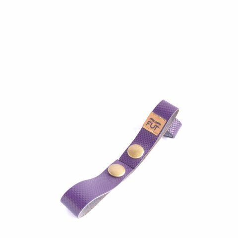ATTACHE PORTE CLES SIMILI CUIR VIOLET AVEC ADAPTATEUR