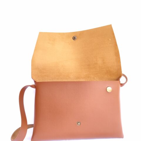 SAC A PORTER A L'EPAULE OU BANDOULIERE SIMILI CUIR MARRON CAMEL