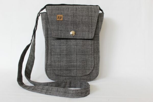 Sacoche Homme tissu Grise – Image 4