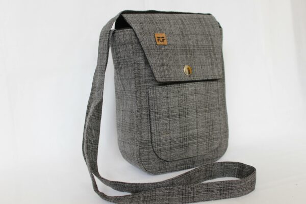 Sacoche Homme tissu Grise – Image 5