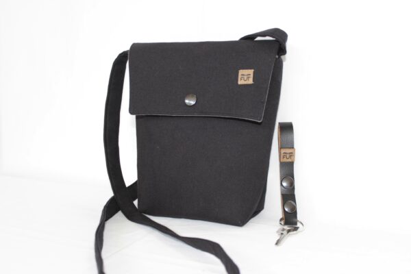 Sacoche Homme tissu Noire – Image 3