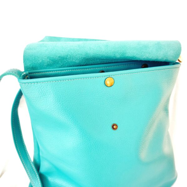 Sac Cuir Turquoise "Idéal Rabat" – Image 4