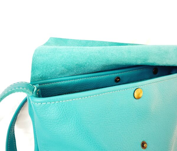 Sac Cuir Turquoise "Idéal Rabat" – Image 6
