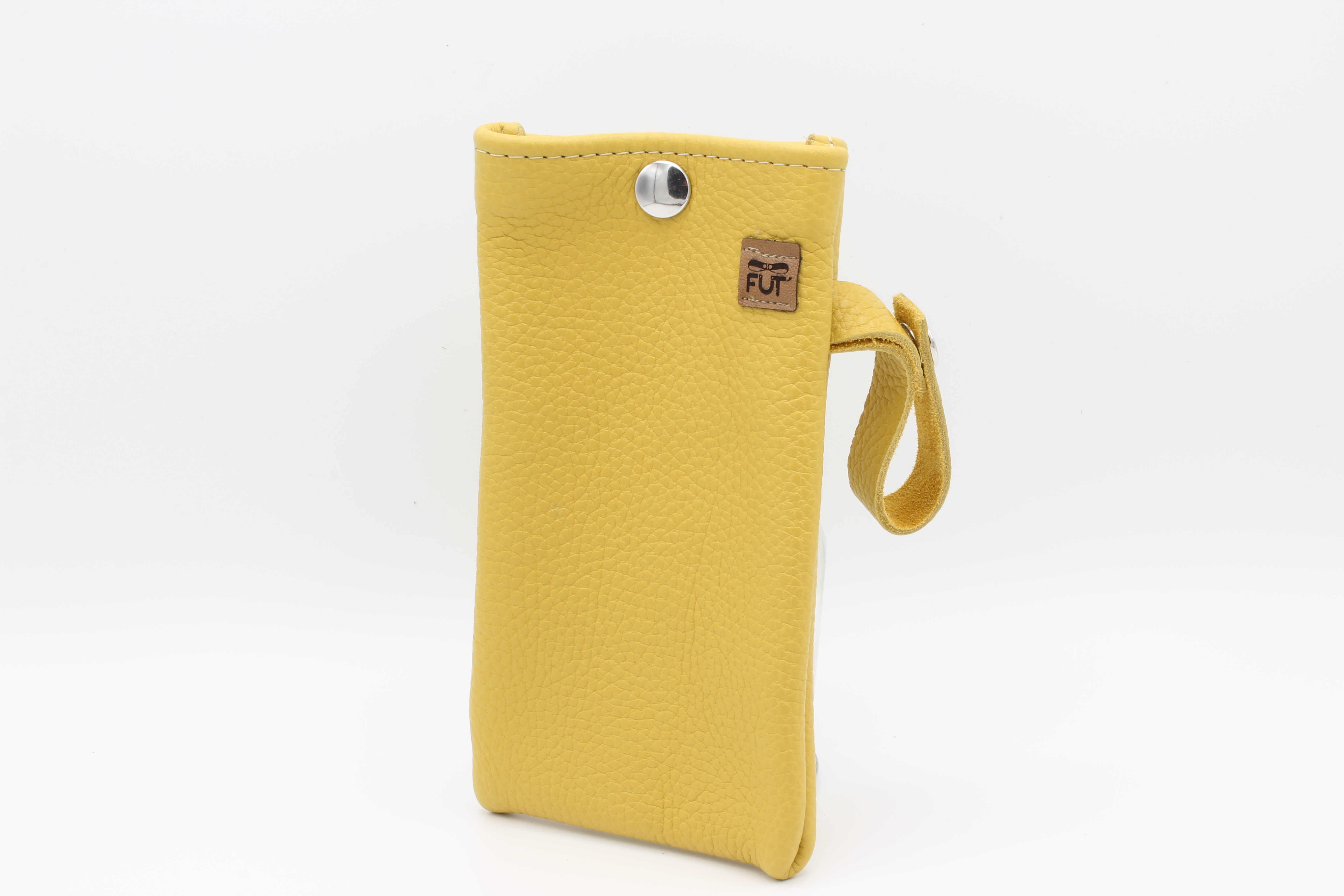 Etui à lunettes avec lanière Cuir Jaune – Image 3