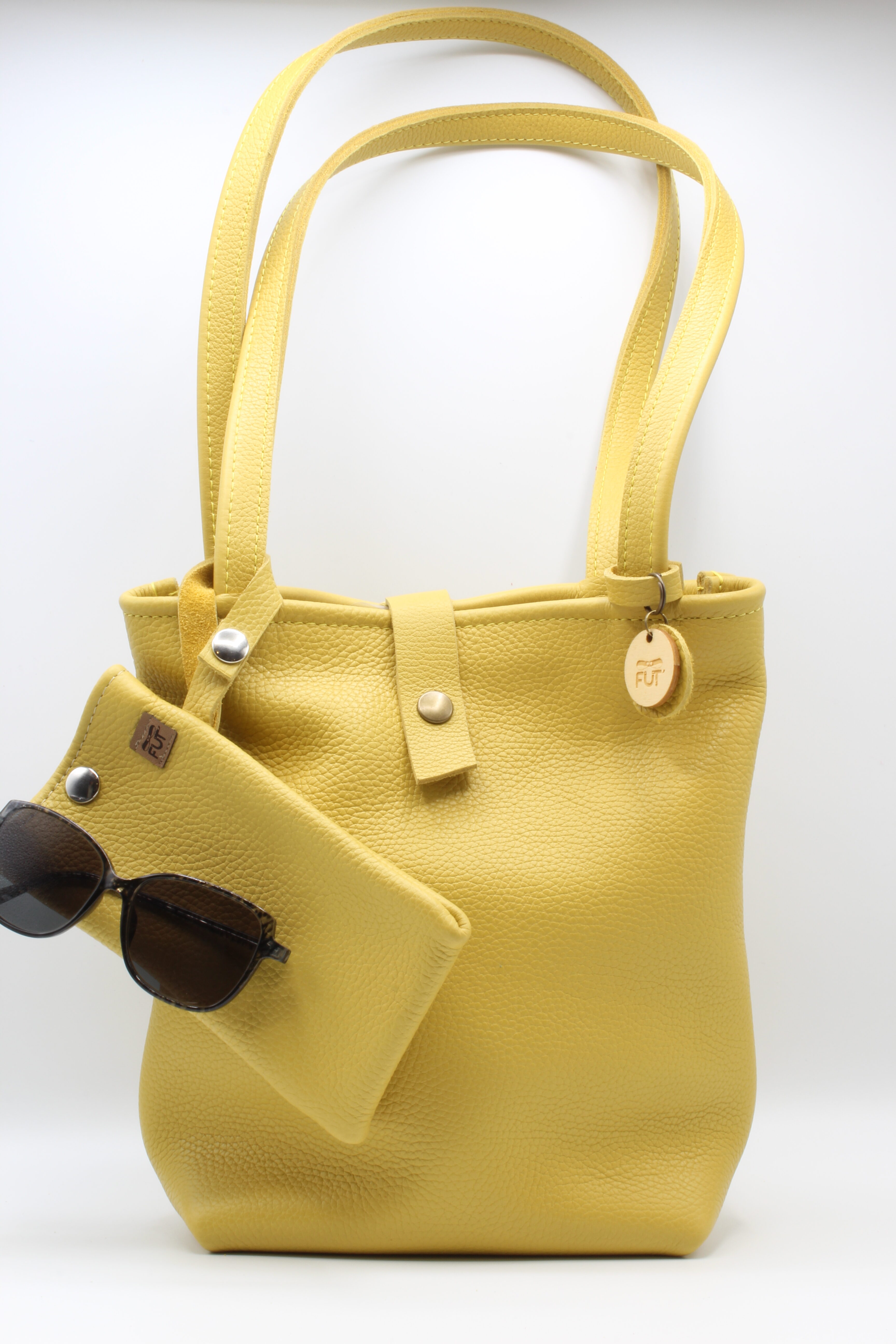 Sac Seau Cuir Jaune – Image 2