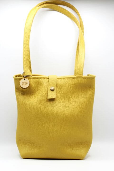 SAC FUT' SEAU CUIR JAUNE