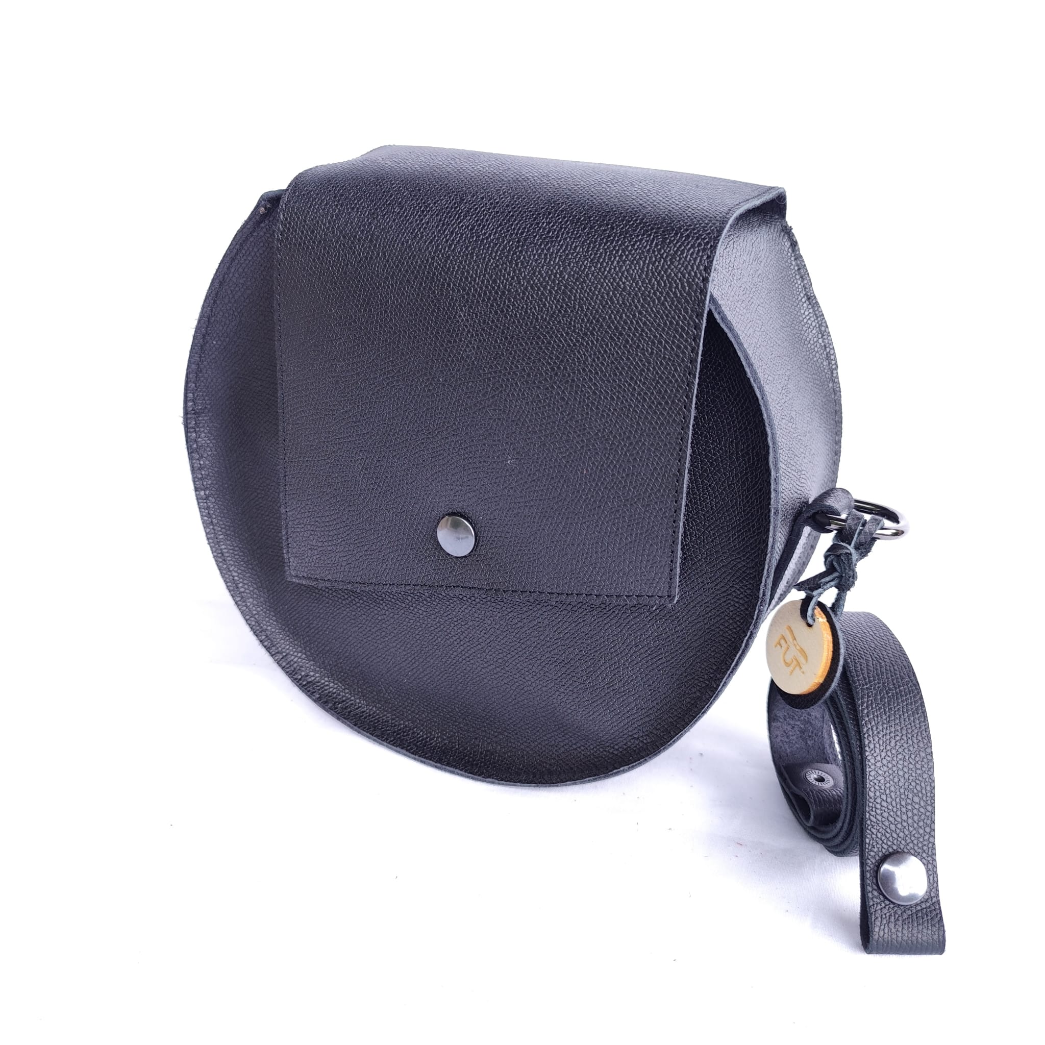 Sac Rond Cuir Noir – Image 4