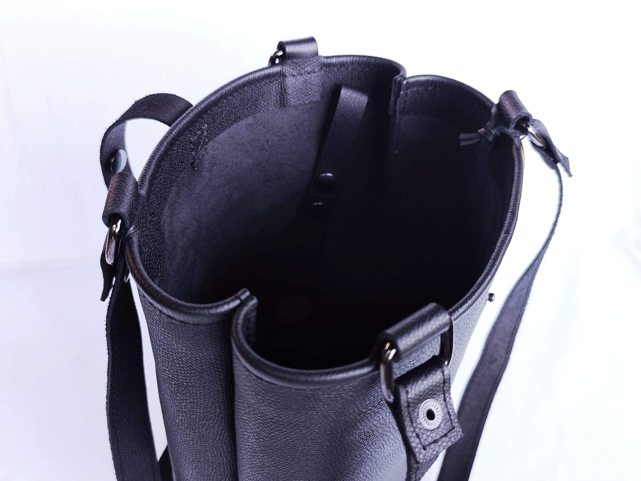 Sac Seau Cuir Noir – Image 4