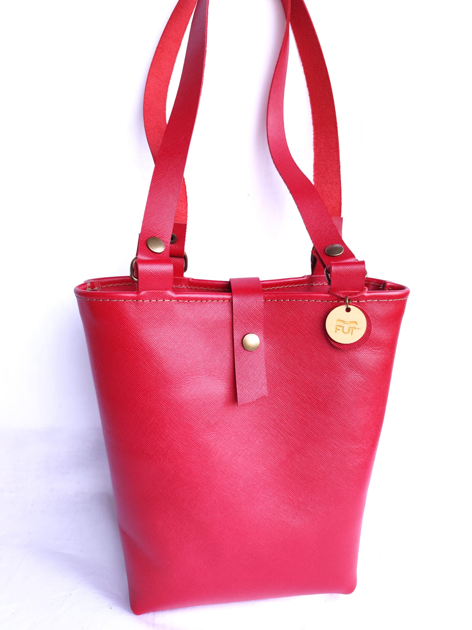 Sac Seau Cuir Rouge – Image 3