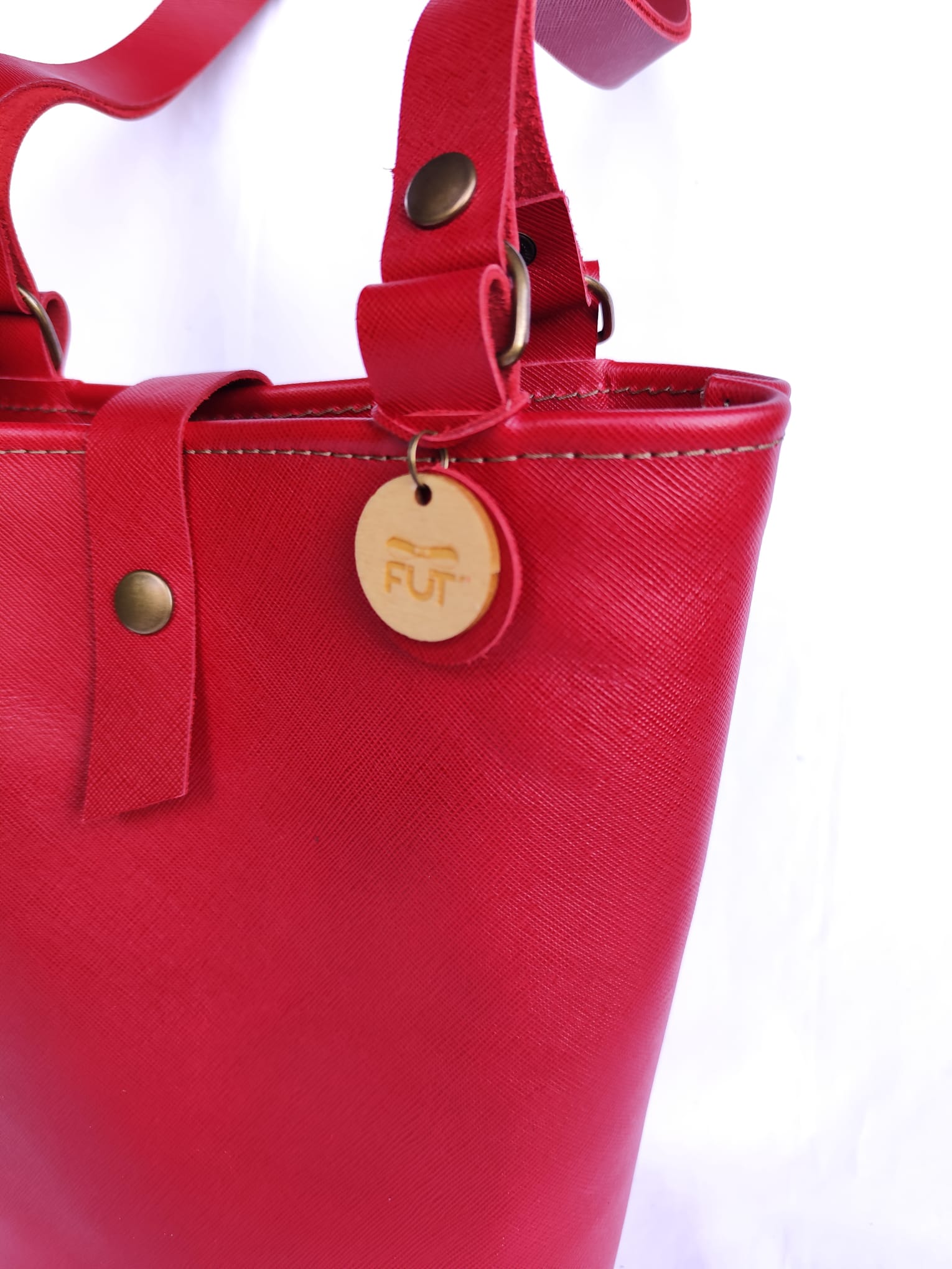 Sac Seau Cuir Rouge – Image 5
