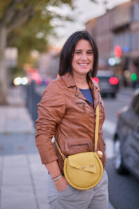 sac rond en cuir souple