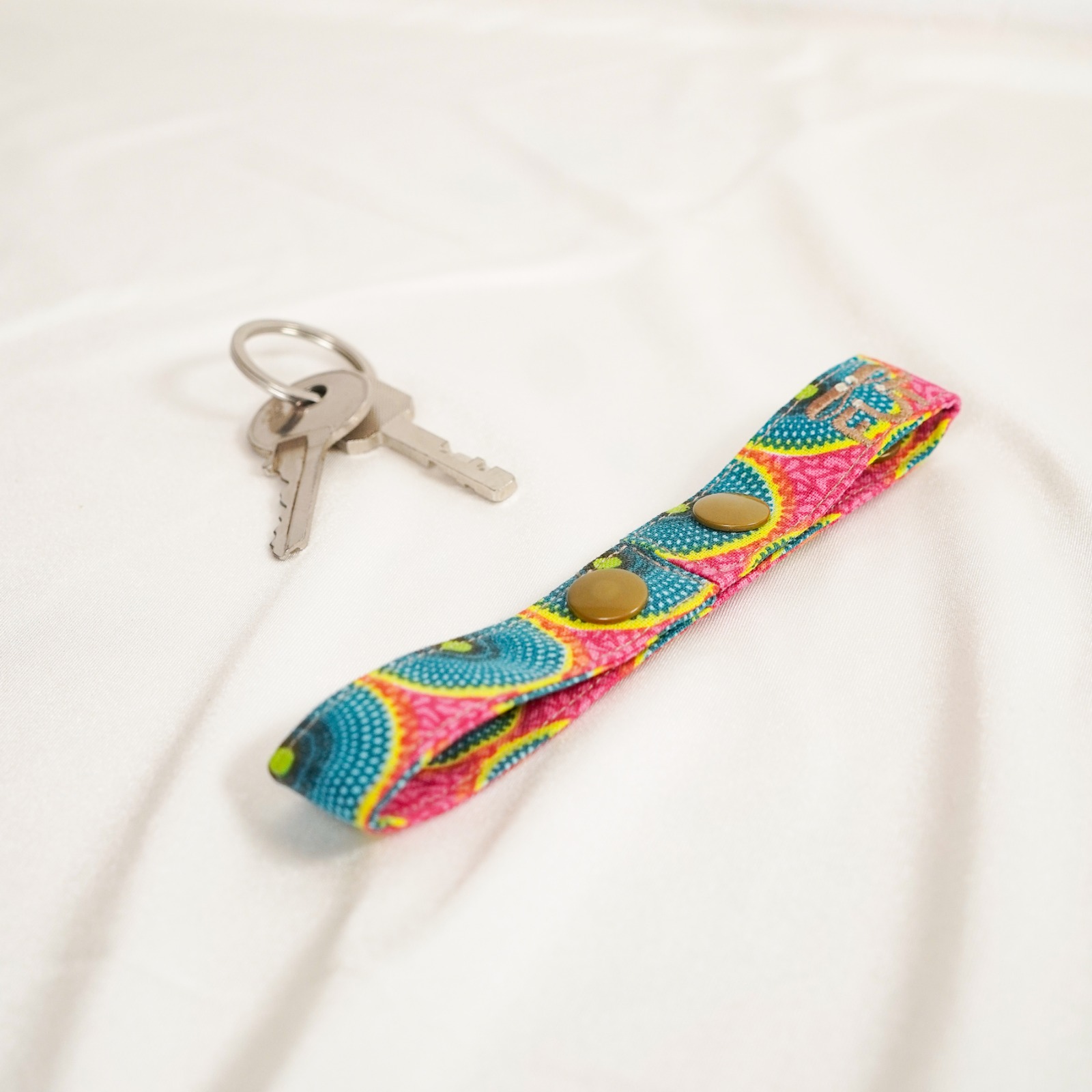 Attache porte-clés Tissu kiwi
