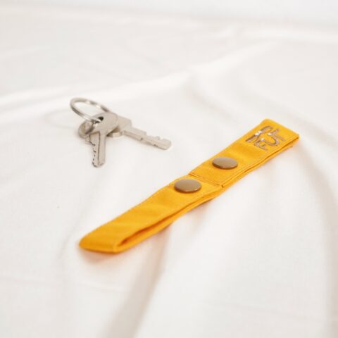 Attache porte-clés Tissu orange