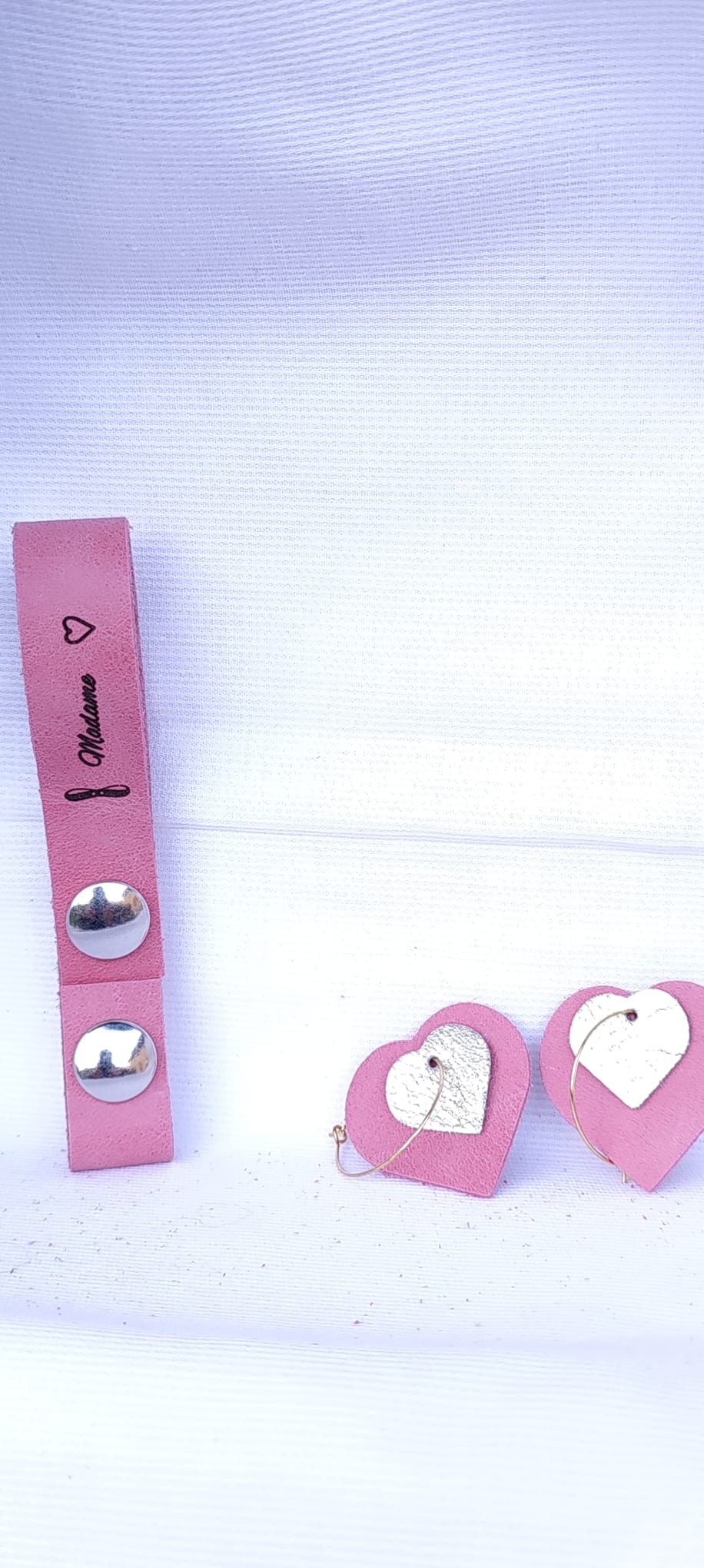 Attache porte-clés Cuir Rose Madame – Image 5