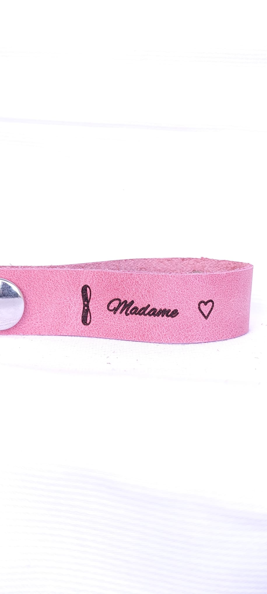 Attache porte-clés Cuir Rose Madame – Image 4
