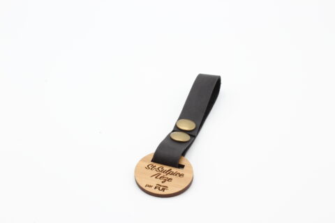 ATTACHE PORTE CLES FUT' CUIR VACHETTE SAINT SULPICE NOIR