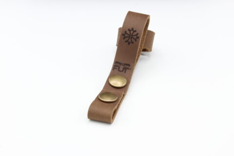 ATTACHES PORTE CLES CUIR VACHETTE MARRON CROIX OCCITANE