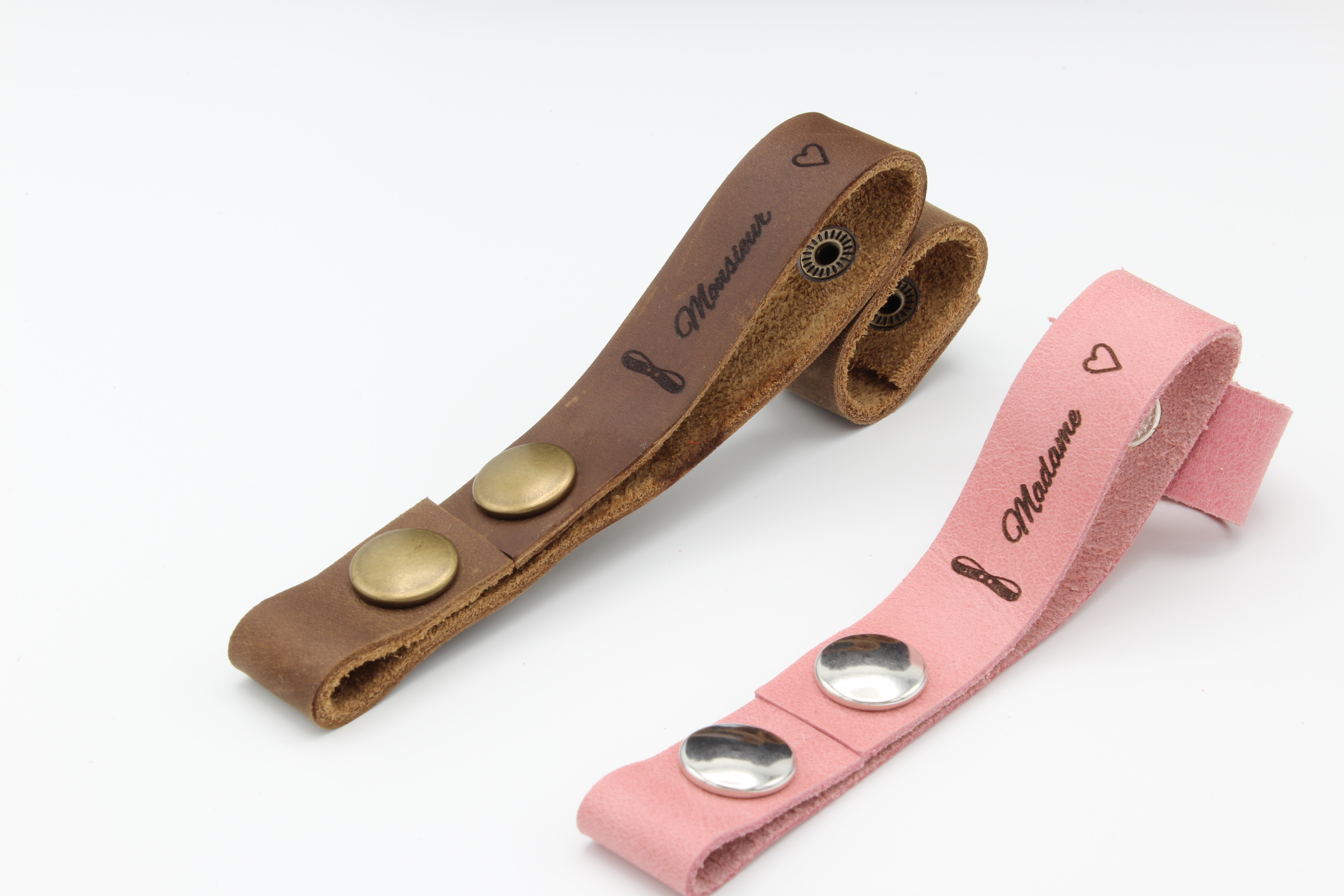 Attache porte-clés Cuir Marron Monsieur – Image 5