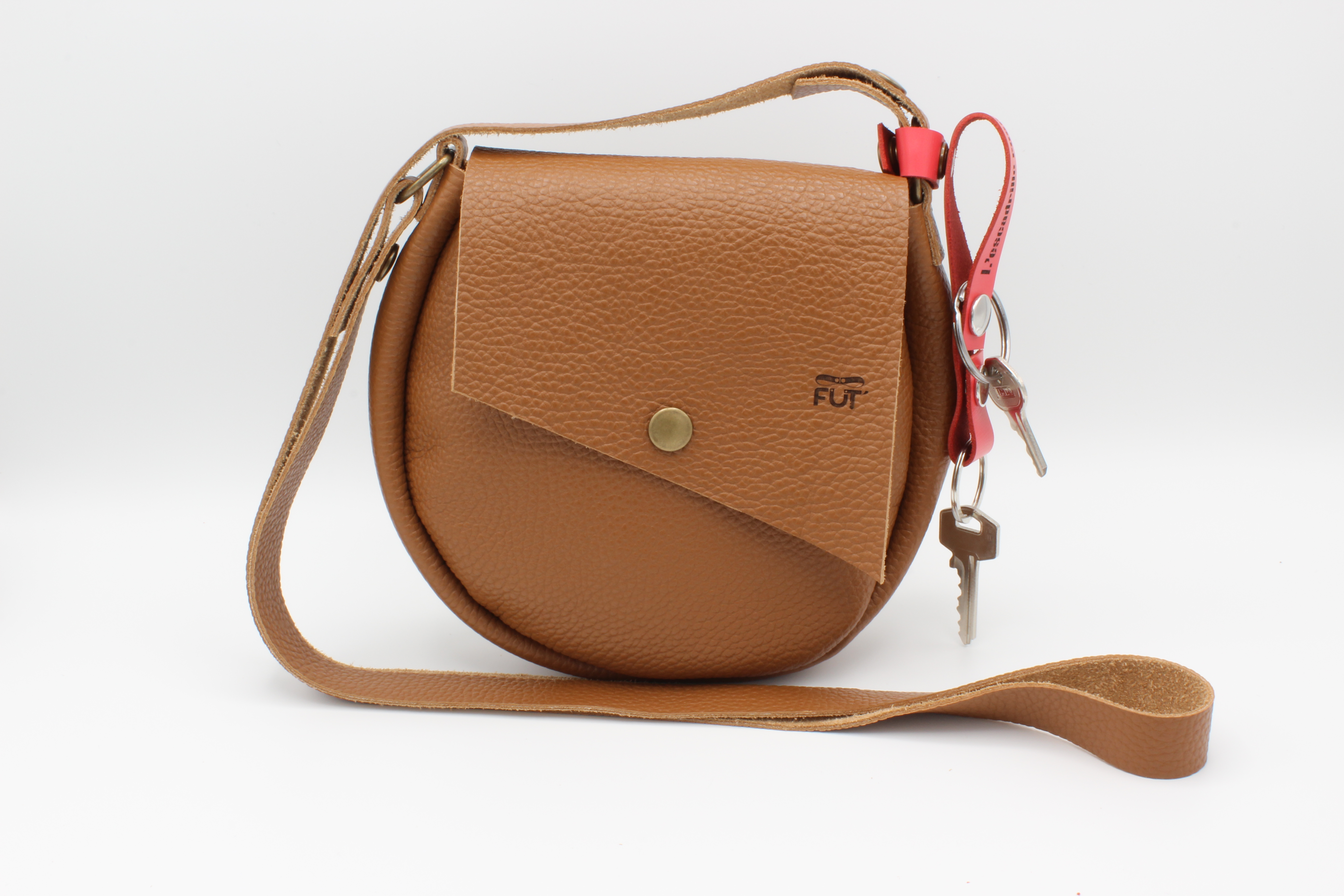 attache porte-clés cuir rose l'escadrille rose